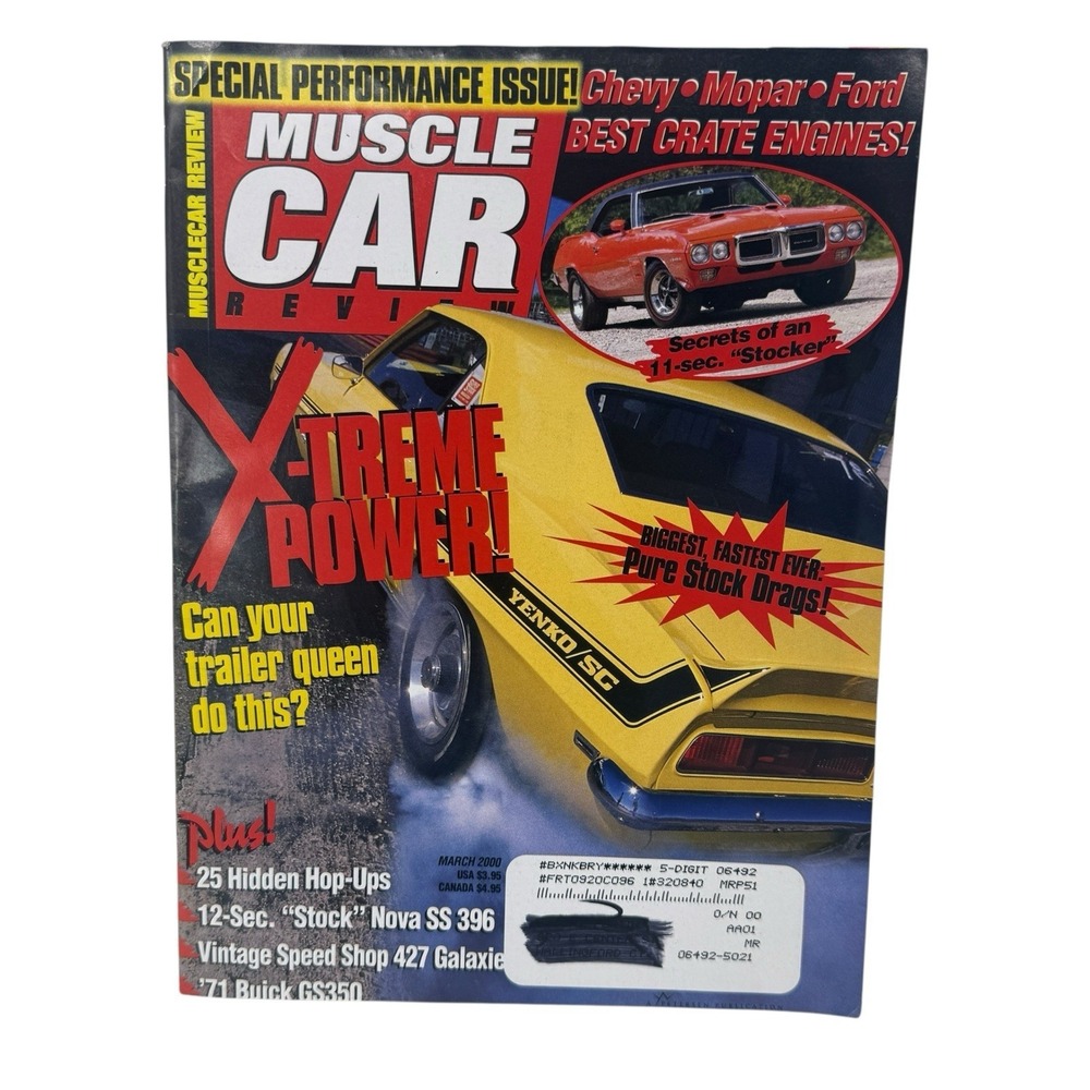 MUSCLE CAR REVIEW Magazine‎ - March 2000 Issue - Chevy Mopar Ford Nova SS 396